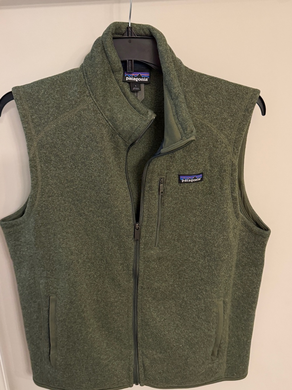 Patagonia Men's Olive Green Full-Zip Fleece Vest